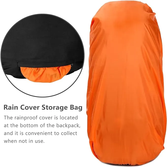 60L Hiking Backpack Men Camping Backpack with rain cover Lightweight Backpacking Backpack Travel Backpack (Army Green)