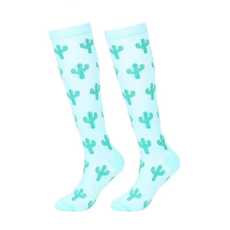 7 Pairs Cartoon Fruit Compression Socks
