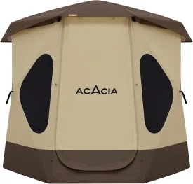 ACACIA Camping Tent, Pop Up Camping Tent with 8 Windows and Footprint, Waterproof Windproof Easy Setup Hub Tent for Family Camping, Hiking and Glamping