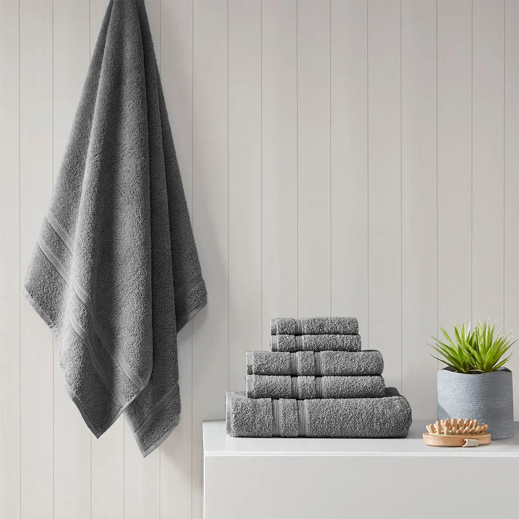 Aegean Luxurious 100% Turkish Cotton 6 Piece Towel Set with Antimicrobial Freshness for Everyday Use