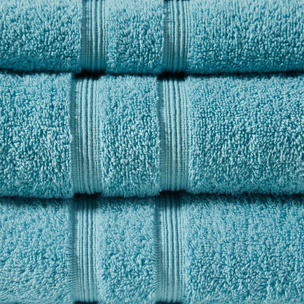 Aegean Luxurious 100% Turkish Cotton 6 Piece Towel Set with Antimicrobial Freshness for Everyday Use