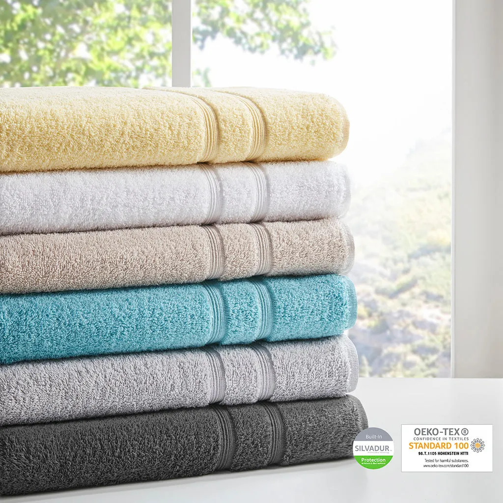 Aegean Luxurious 100% Turkish Cotton 6 Piece Towel Set with Antimicrobial Freshness for Everyday Use