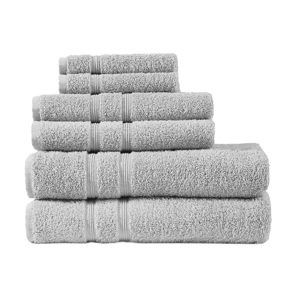 Aegean Luxurious 100% Turkish Cotton 6 Piece Towel Set with Antimicrobial Freshness for Everyday Use