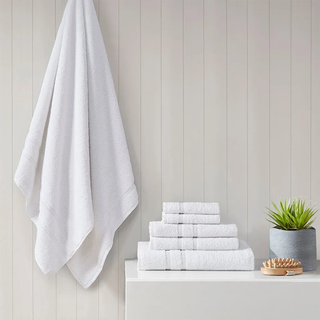 Aegean Luxurious 100% Turkish Cotton 6 Piece Towel Set with Antimicrobial Freshness for Everyday Use