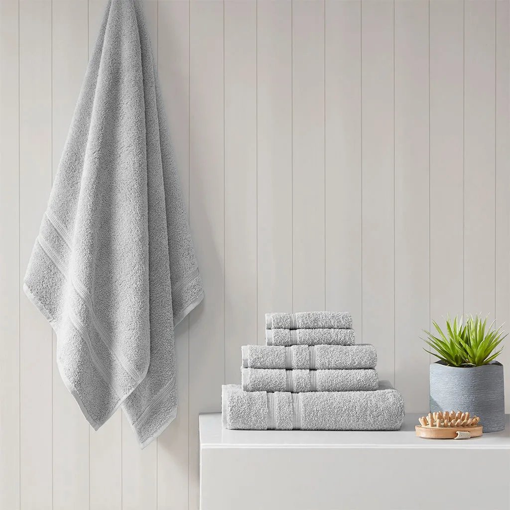 Aegean Luxurious 100% Turkish Cotton 6 Piece Towel Set with Antimicrobial Freshness for Everyday Use