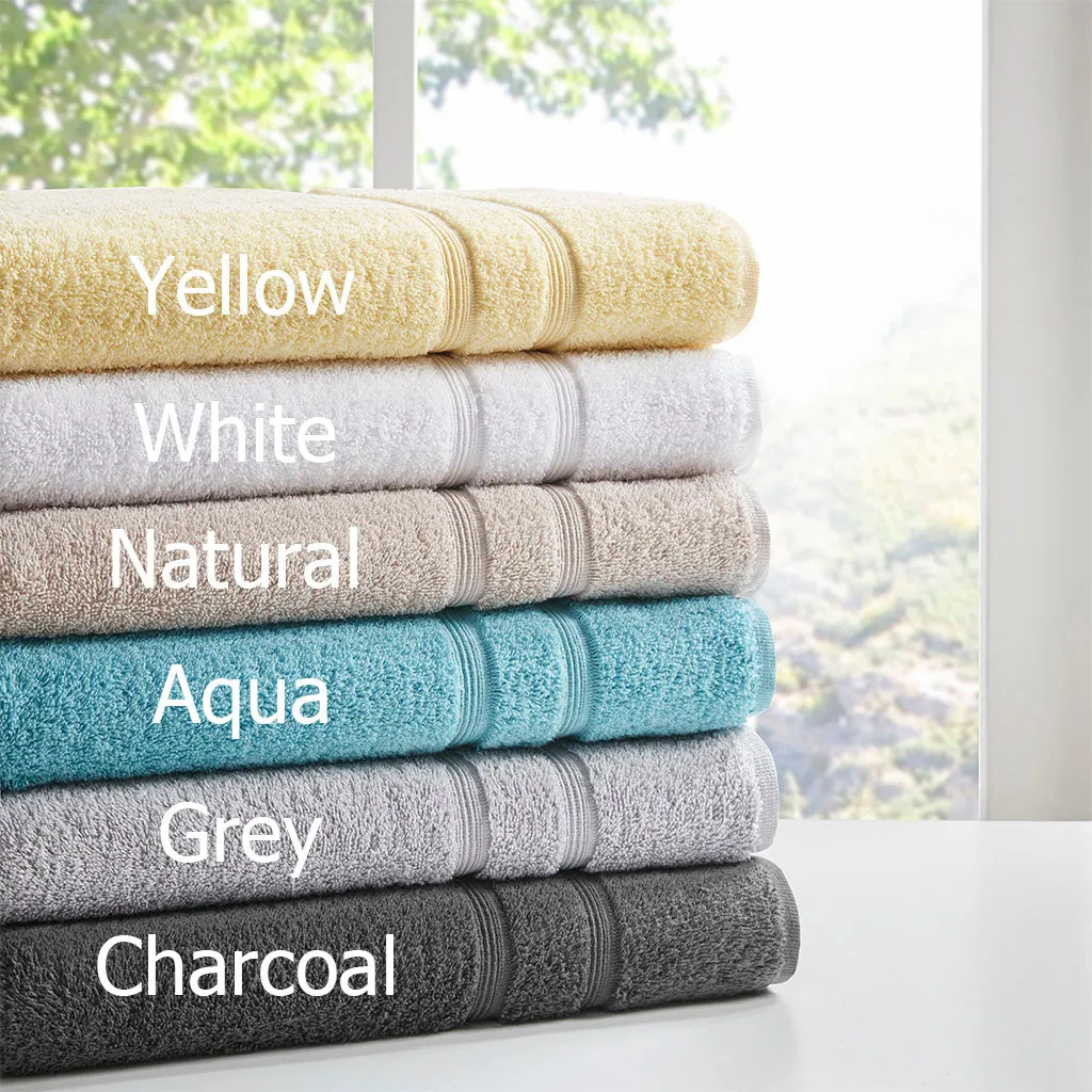 Aegean Luxurious 100% Turkish Cotton 6 Piece Towel Set with Antimicrobial Freshness for Everyday Use