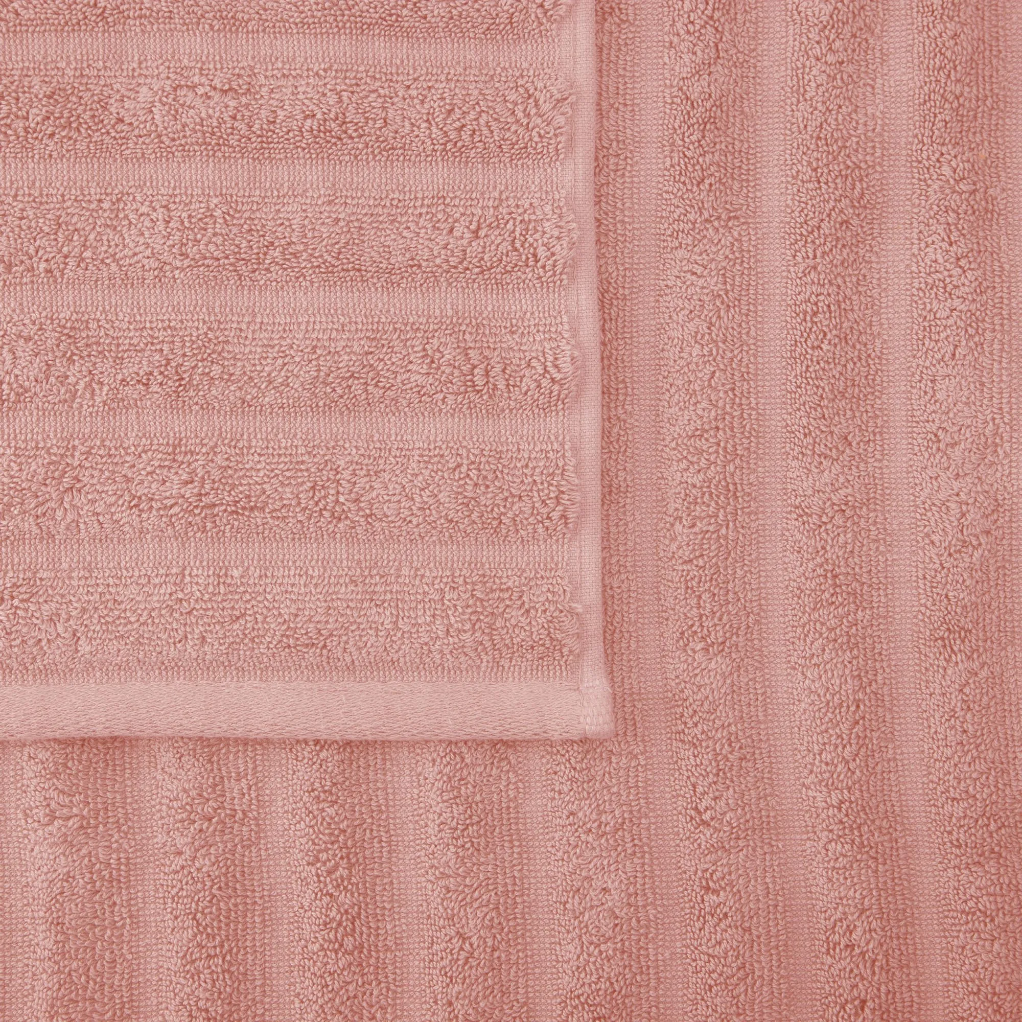 Anko Australia 100% Cotton 700 GSM Ribbed Hand Towel | Set of 2 | Super-Soft, Absorbent, Quick-Drying | Pink Towel for Men, Women & Kids | 60x40 cm |Travel, Gym, Spa Towel