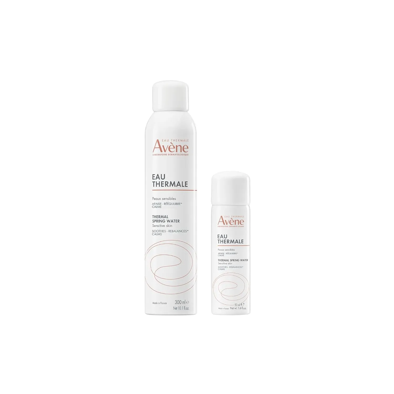 Avne Thermal Spring Water, Soothing Calming Facial Mist Spray for Sensitive Skin, 10.1 Oz and 1.6 Oz