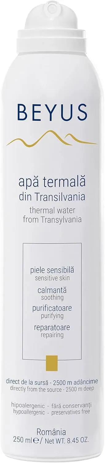 Beyus Transylvania Thermal Water|No Contact with propellant, no Contact with The Outside Environment|Hydrating Soothing Calming|Senzitve Skin Skin Irritations Blemishes|Best Holidays Gift