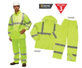 Class E Reflective Rain Pants - Lime - 2XL