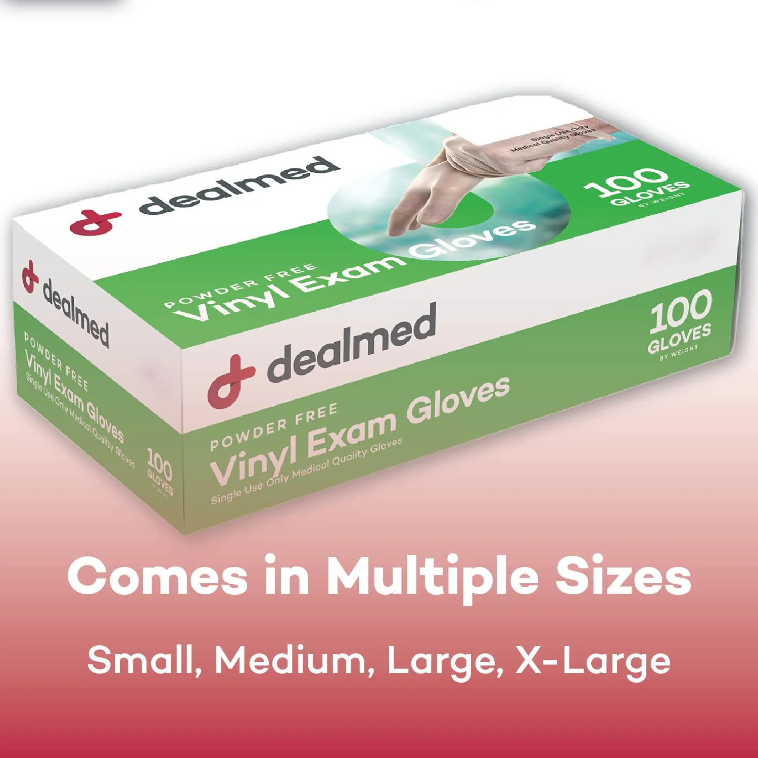 Dealmed Vinyl Exam Gloves  1000 ct. Medium Medical Gloves, Disposable Gloves, Non-Irritating Latex Free Gloves for a First Aid Kit and Medical Facilities