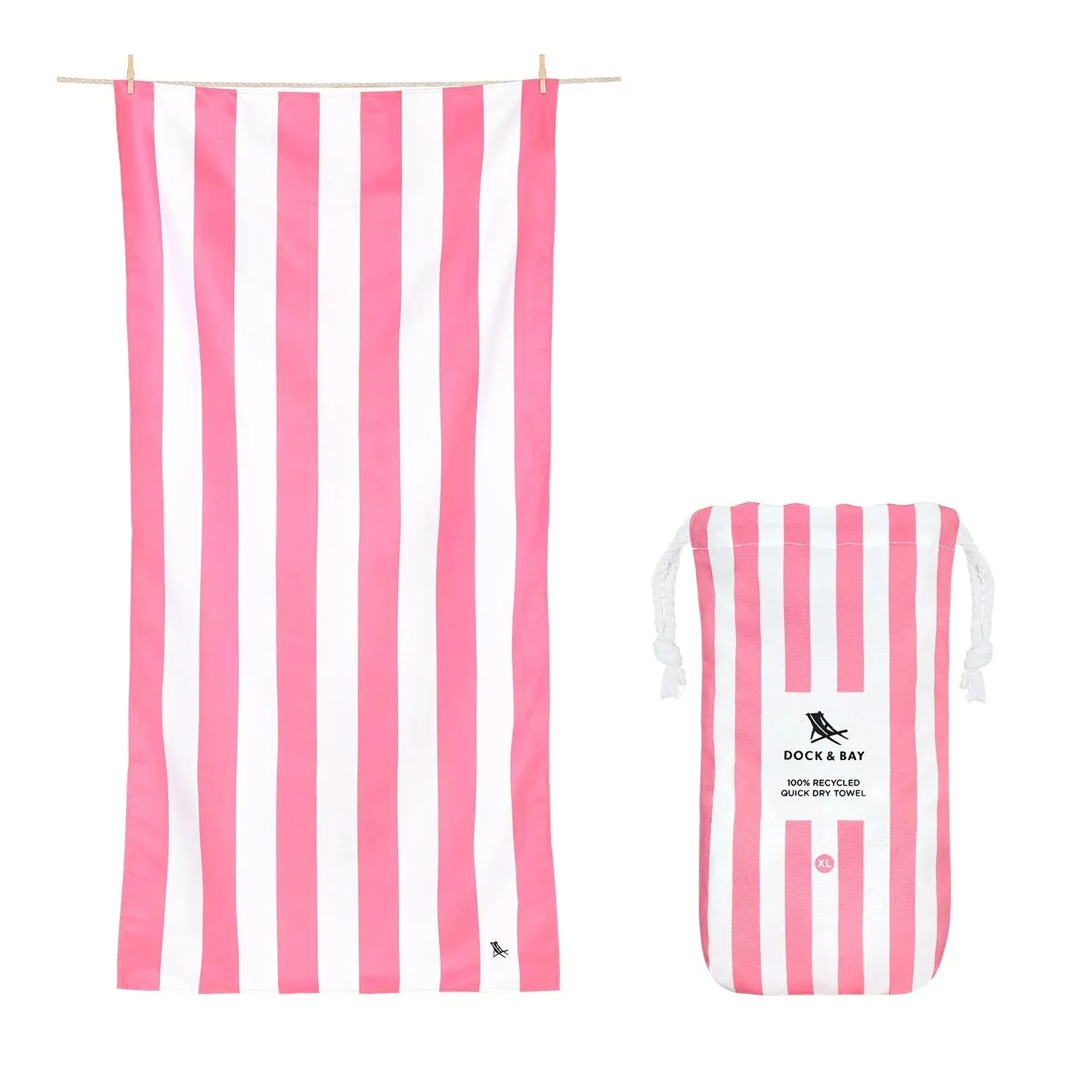 Dock and Bay Quick Dry Towels - Phi Phi Pink