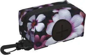 Dog Poop Bag Holder For Leash, Lightweight Dispenser For Pet Waste Bags Blossom Flower Puppy Potty Carrier Small Doggy Zipper Pouch With Carabiner Clip