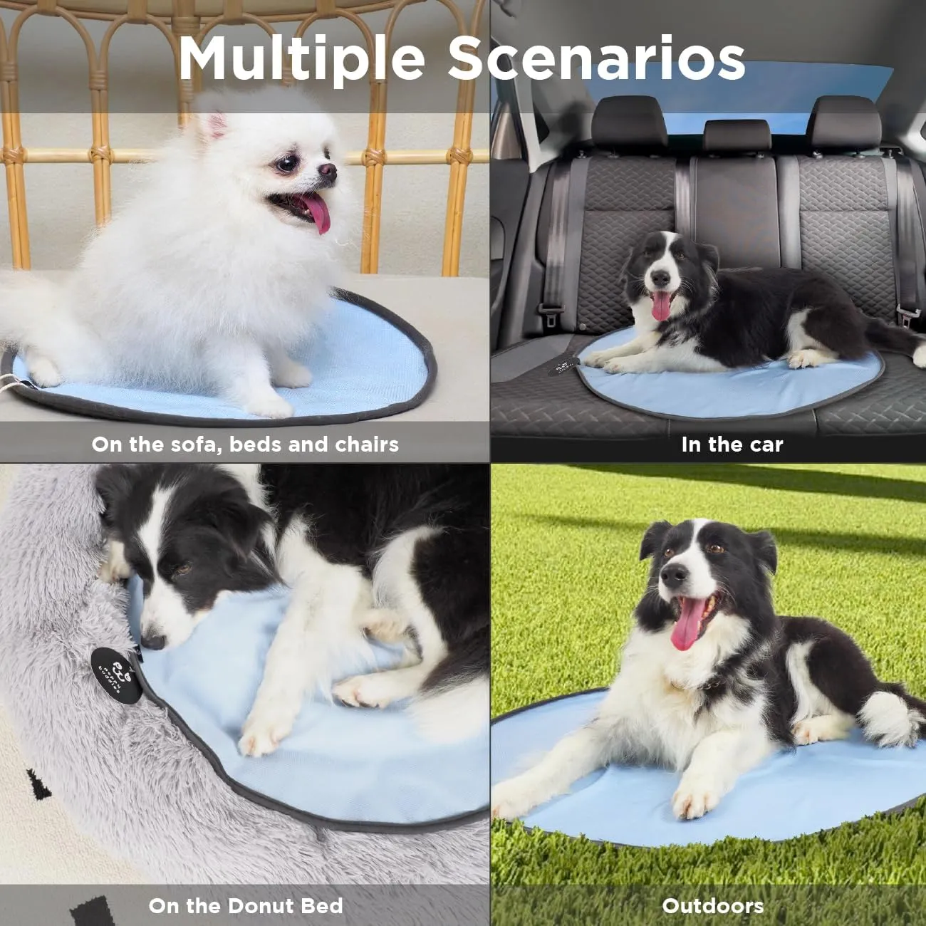 Donut Bed   F R E E Removable Cooling mat, Calming Dog Bed, Washable, Ideal for Small to Large Dogs and Cats & Round Dog Bed, Multiple Sizes,Pink, Combo Medium (30" L x 30" W x 8" Th)