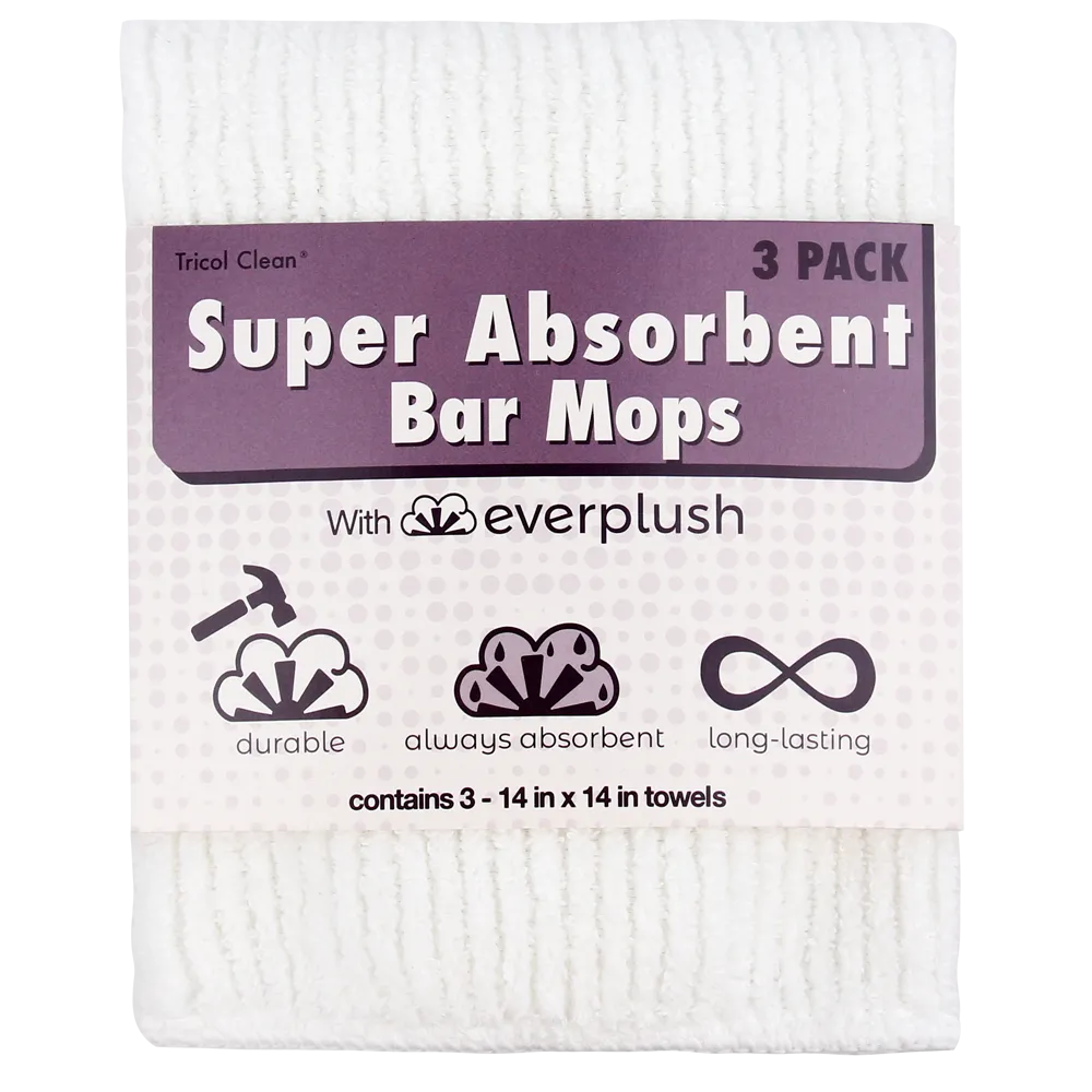 Everplush Cotton Bar Mop Towels - 3 Pack