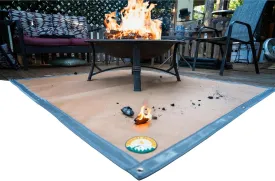 Fireside Outdoor Fire Pit Mats for Under Fire Pit - Grill Mats for Outdoor Grill, Fire Mat for Deck Protection, Fireproof Mat for Under Fire Pit, Outdoor Firepit Mat for Safe Use - Ember Mat, 67"x60"