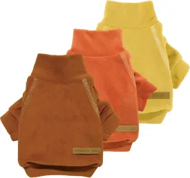 Fitwarm 3 Pack Classic Fleece Dog Sweater, Turtleneck Dog Sweatshirt, Dog Winter Clothes for Small Dogs Boy Girl, Pet Pullover Jumper, Cat Apparel, Orange, Yellow, Coffee, XL