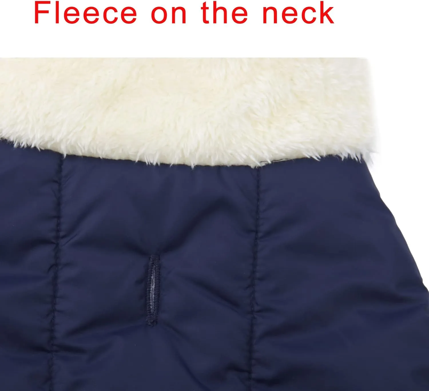 Fleece Lined Warm Dog Jacket for Winter Cold Weather,Soft Windproof Medium Dog Coat,Blue L