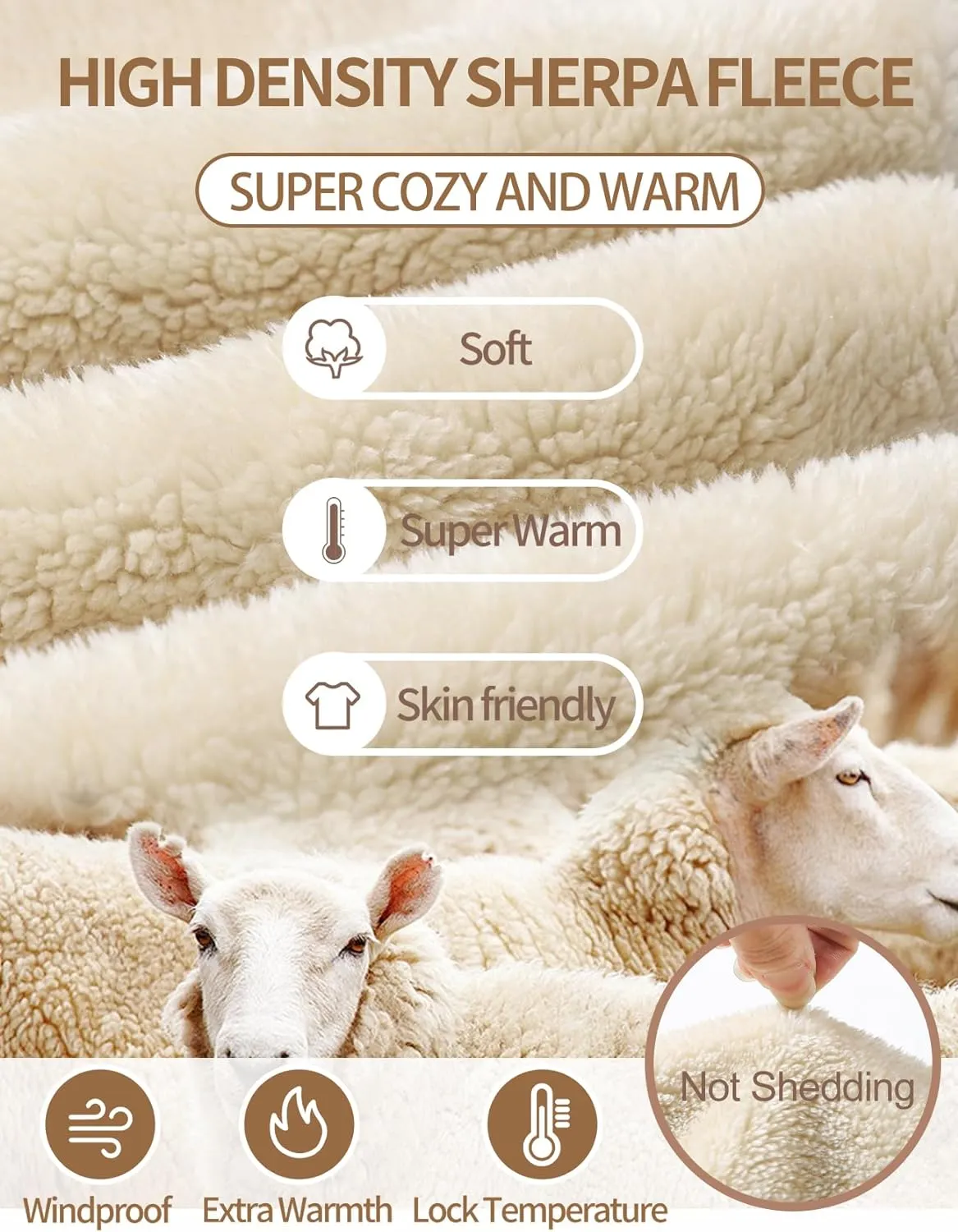 Flygo Women Winter Hoodies Zip Up Fleece Sherpa Lined Warm Sweatshirts Jacket