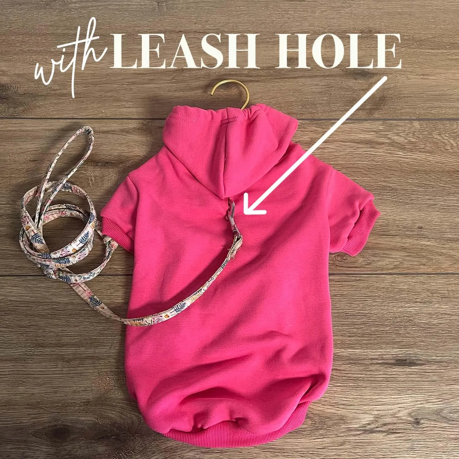 Free Kisses Dog Hoodie Fleece Lined Pullover Sweatshirt with Leash Hole (Green, X-Small 727)