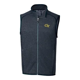 Georgia Tech Yellow Jackets Cutter & Buck Mainsail Sweater-Knit Full Zip Vest
