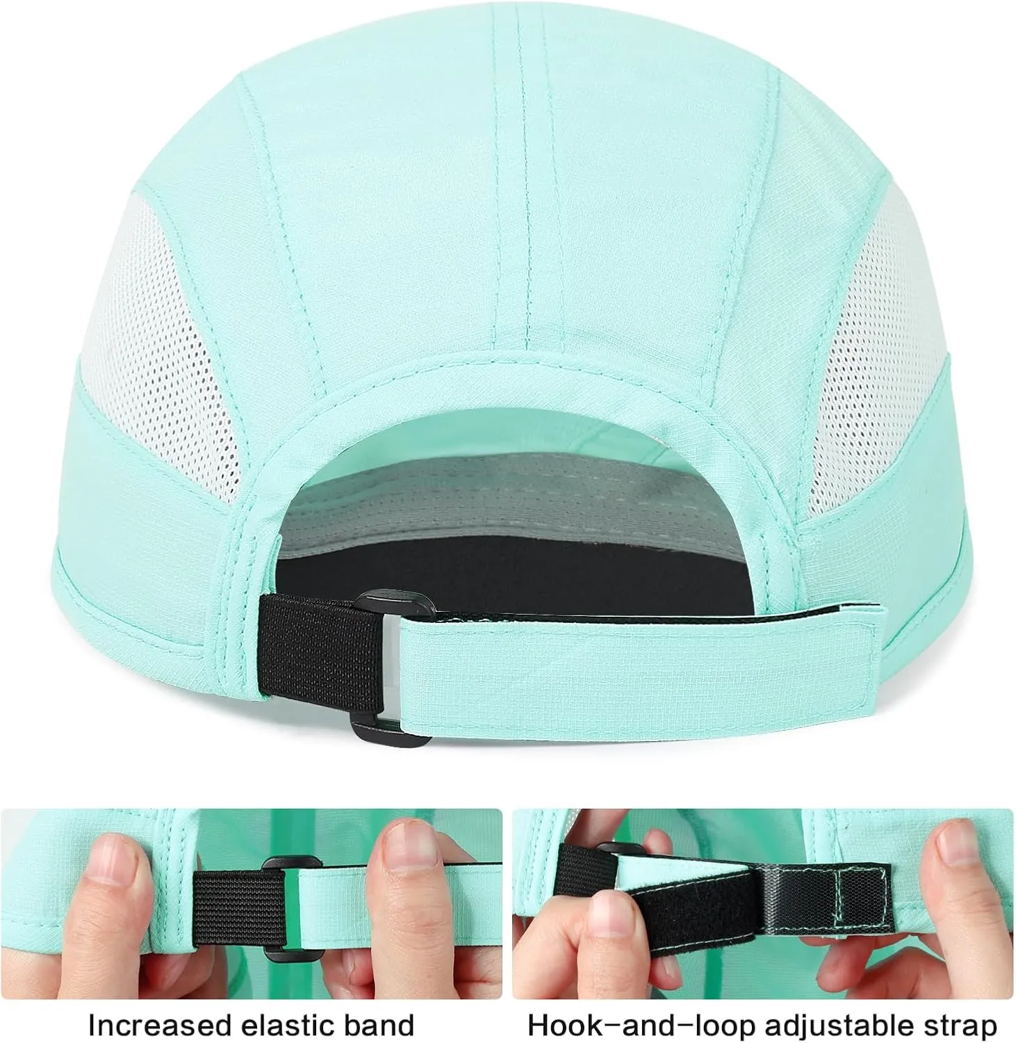 HH HOFNEN Quick Dry Baseball Cap Unstructured Running Cap Water-Resistant UPF 50  Mesh Golf Sun Hats for Men Women