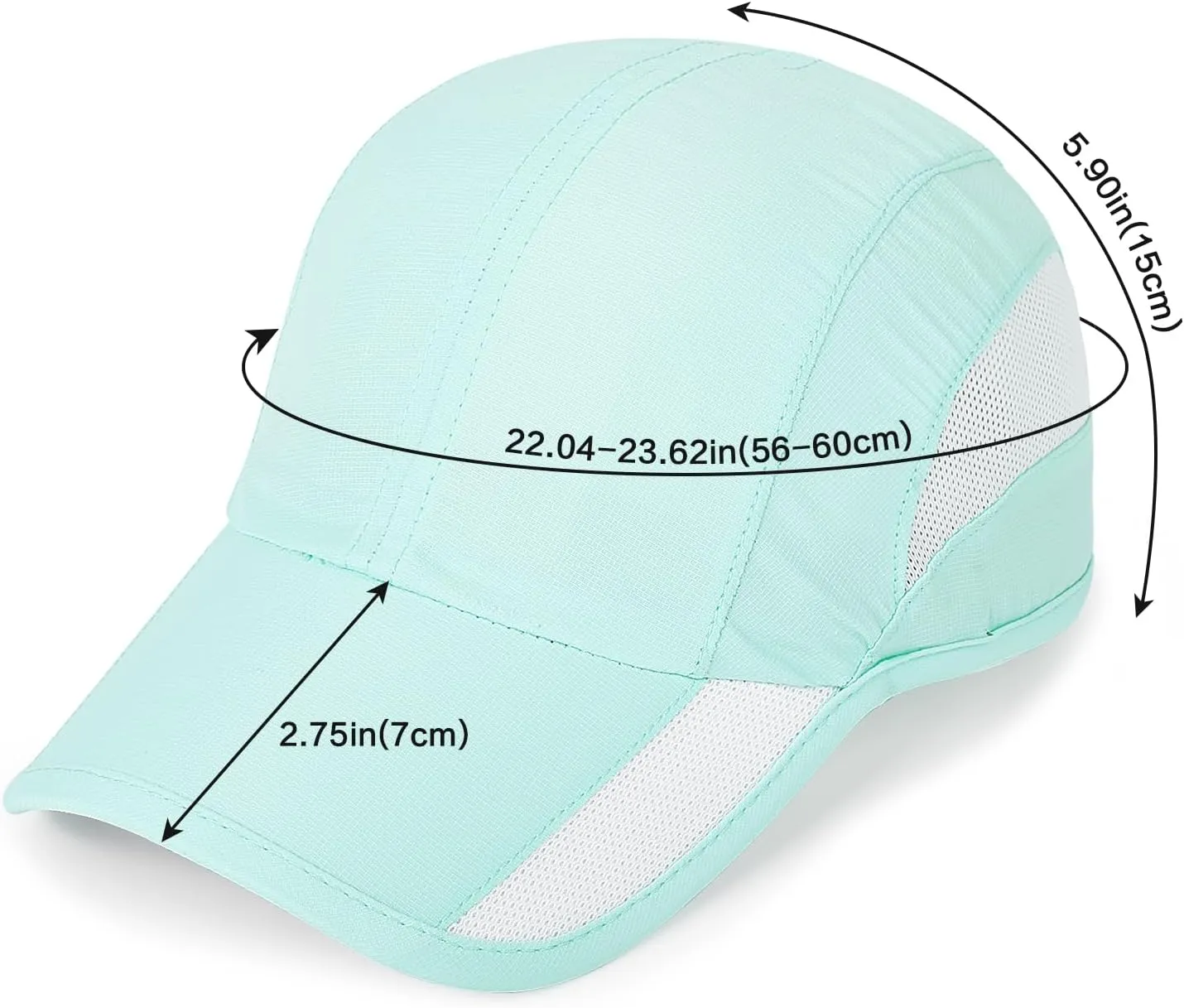 HH HOFNEN Quick Dry Baseball Cap Unstructured Running Cap Water-Resistant UPF 50  Mesh Golf Sun Hats for Men Women