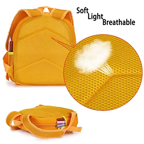 Hipiwe Little Kid Toddler Backpack Baby Boys Girls Kindergarten Pre School Bags Cute Neoprene Cartoon Backpacks for Children 1-5 Years Old (Giraffe)