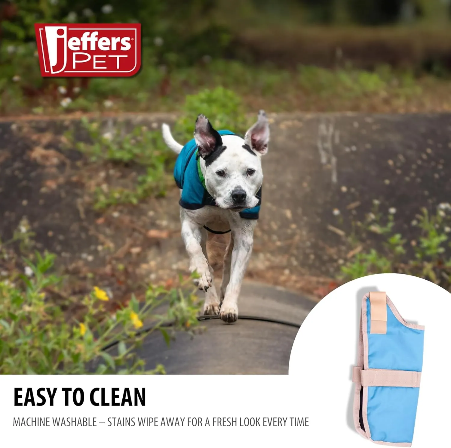 Jeffers Breathe Comfort Ripstop Dog Blanket, Teal/Navy Blue, 8" Small - Waterproof, Windproof, Breathable, Durable - Ideal for Outdoor, Indoor, Travel, Machine Washable Insulation