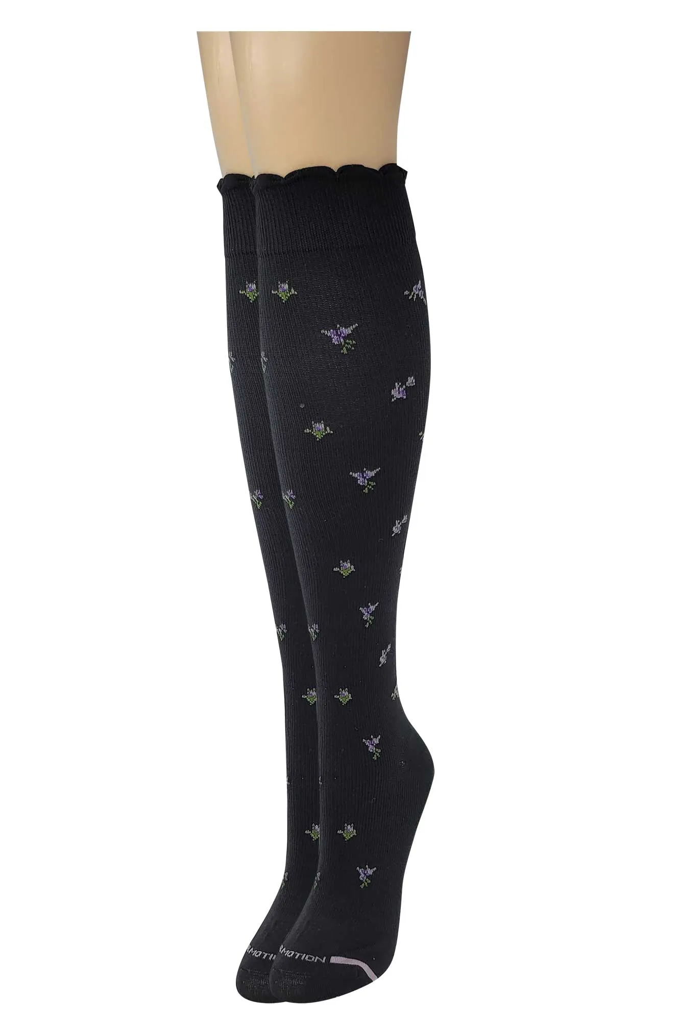 Knee High Compression Socks | Liberty Flower Microfiber | Women's (1 Pair)