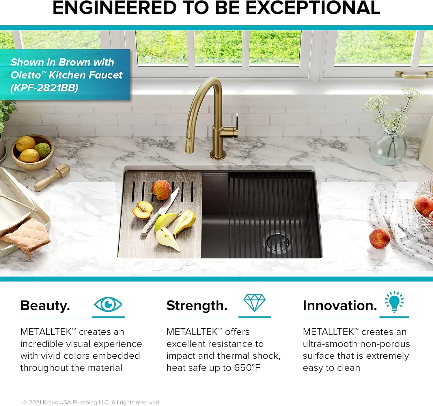 KRAUS Kitchen Sink Bellucci 30 Undermount Workstation Granite, Metallic Gray, Accessories, KGUW2-30MGR