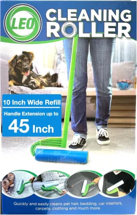 Leo Cleaning Roller with Refill 1 Pack,3 Packs or 6 Packs Up to 300 Sheets (1 Mega Roller)