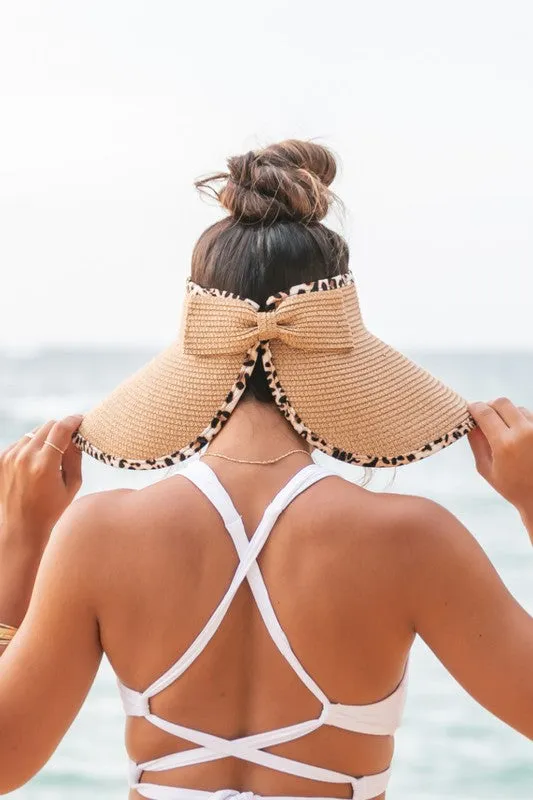 Leopard Foldable Bow Visors - 4 colors