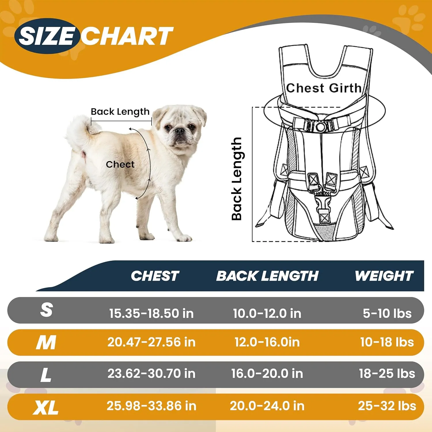 MAYASUR Pet Front Dog Carrier Backpacks, Adjustable Dog Backpack Carrier, Legs Out Easy-fit Dog Chest Carrier for Small to X Large Dogs, Dog Front Carrier for Hiking, Cycling (Black, Medium)