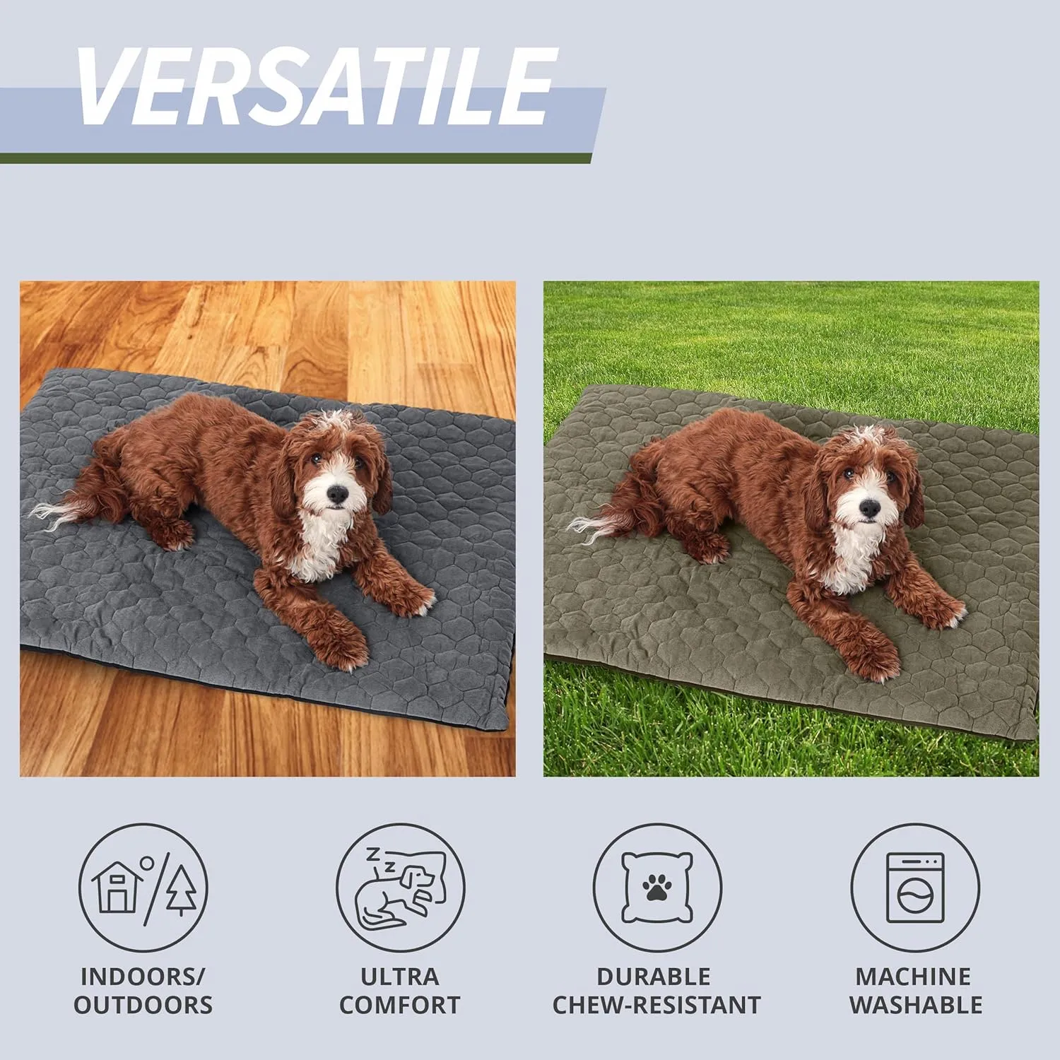 Meadowlark Outdoor Dog Bed 36x28in - Portable, Lightweight Travel Bed for Small & Medium Dogs  Waterproof, Non-Slip, Soft Micro-Suede, Machine Washable with Carry Bag for Hiking, Camping & Adventures