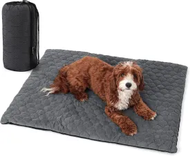 Meadowlark Outdoor Dog Bed 36x28in - Portable, Lightweight Travel Bed for Small & Medium Dogs  Waterproof, Non-Slip, Soft Micro-Suede, Machine Washable with Carry Bag for Hiking, Camping & Adventures
