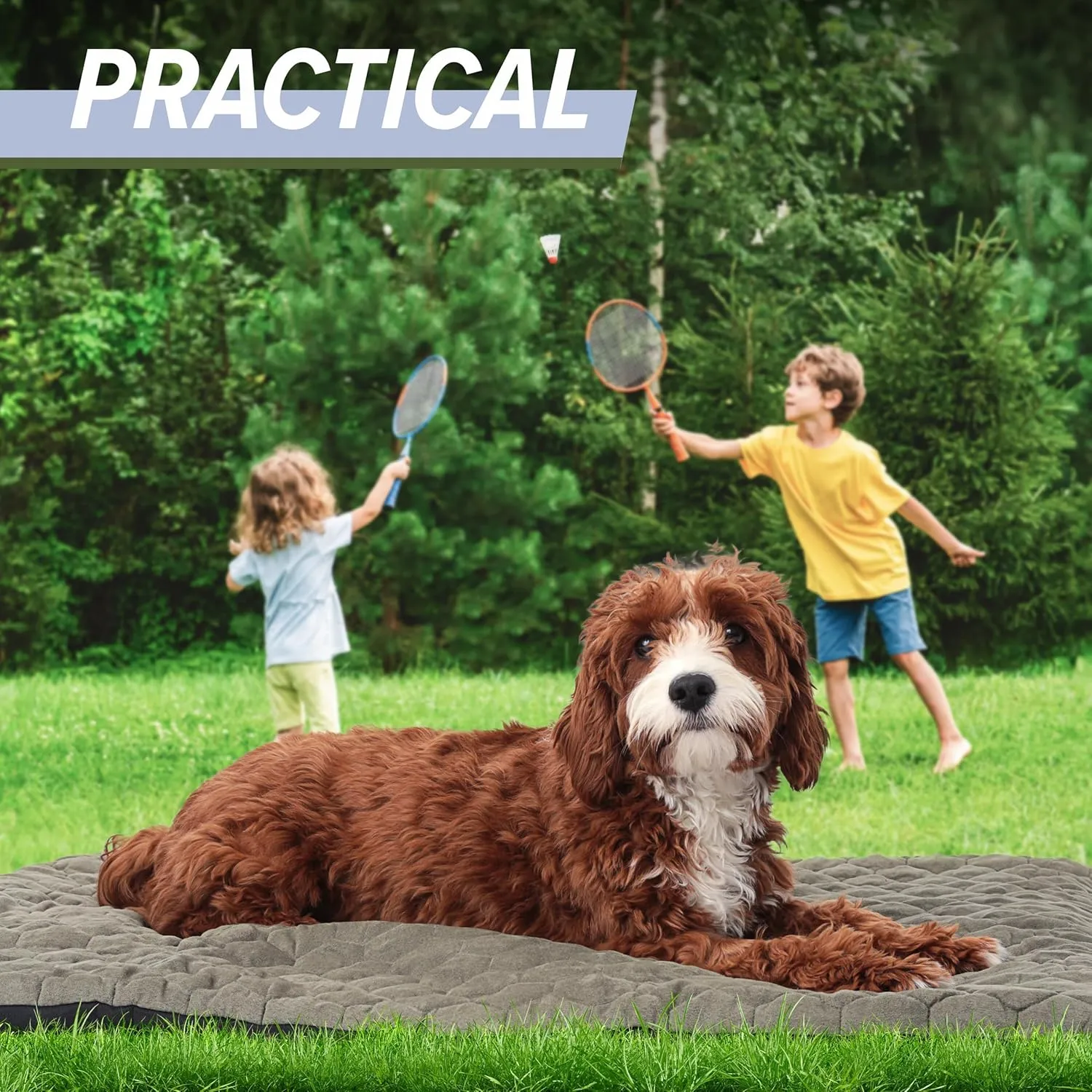 Meadowlark Outdoor Dog Bed 36x28in - Portable, Lightweight Travel Bed for Small & Medium Dogs  Waterproof, Non-Slip, Soft Micro-Suede, Machine Washable with Carry Bag for Hiking, Camping & Adventures