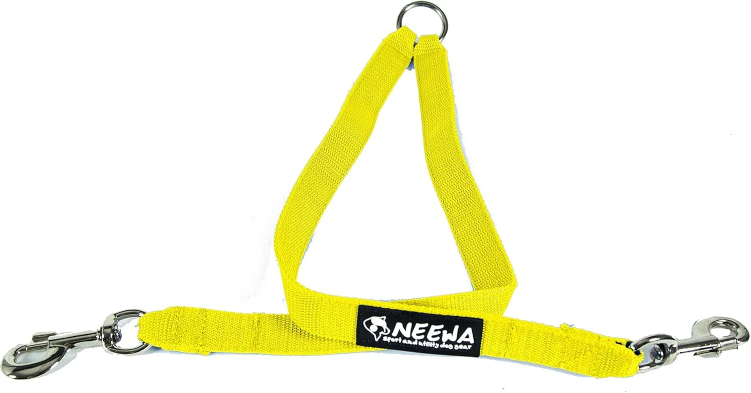 Neewa Leash Splitter to Walk 2 Dogs (One-Size-Fits-All, Yellow)