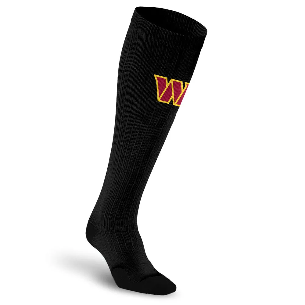 NFL Black Compression Socks, Washington Commanders