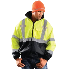 Occunomix Men'S Class 3 Bomber Jacket - M Lime/Black