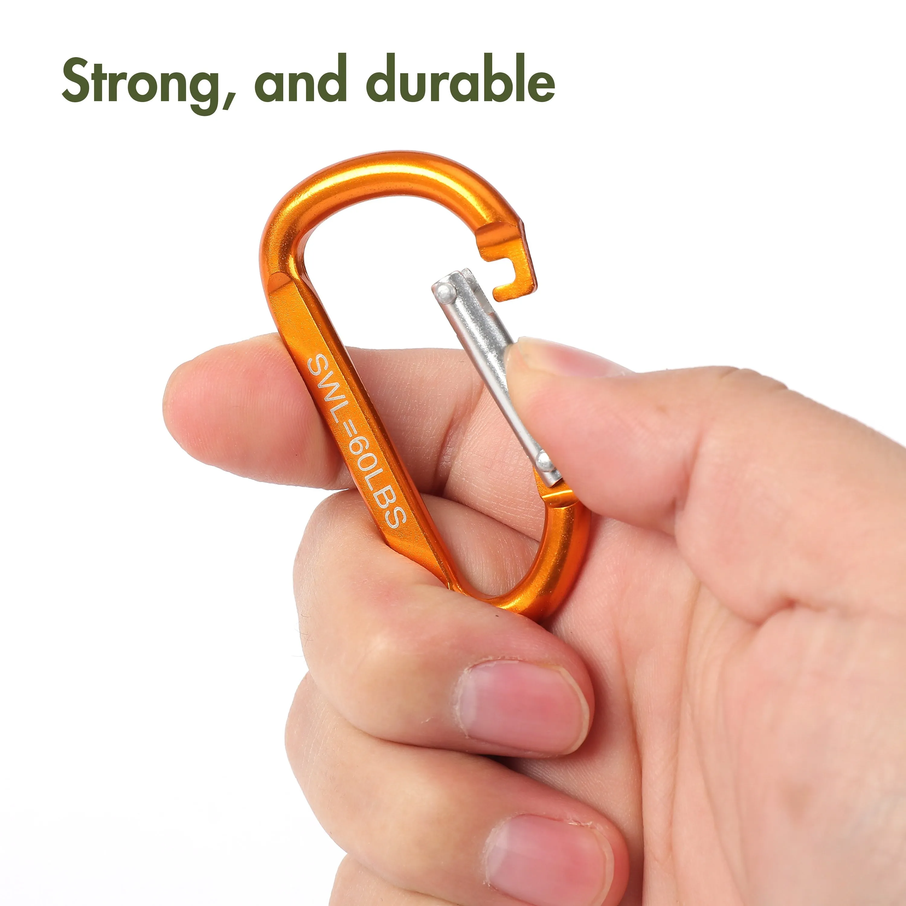 Ozark Trail 2 Pack Spring Loaded D-Shaped Carabiners