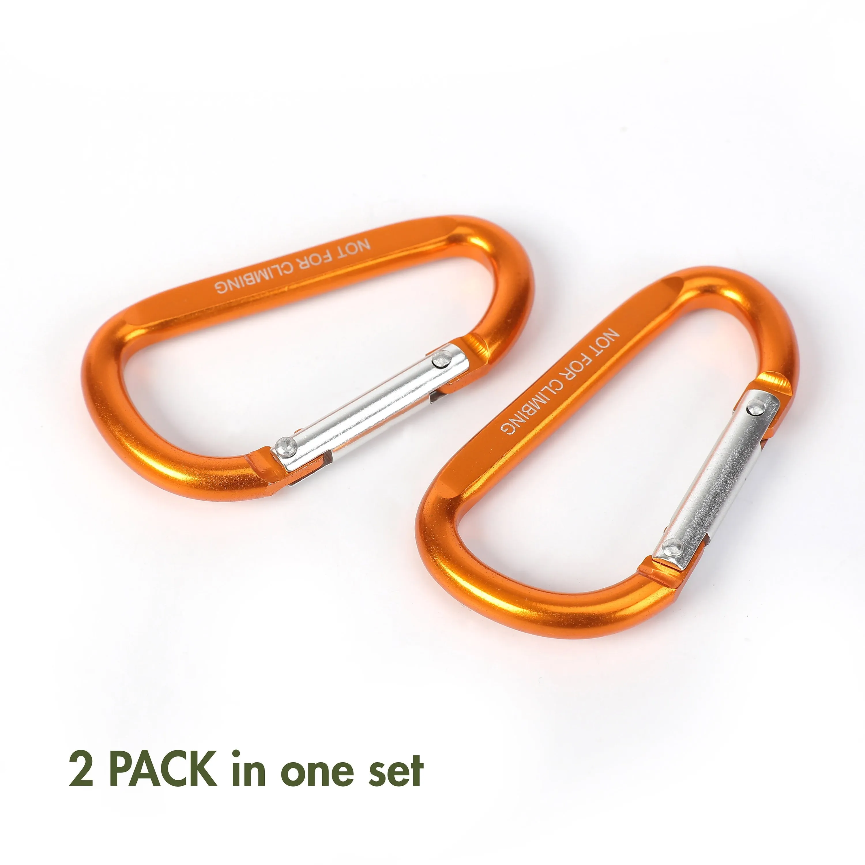 Ozark Trail 2 Pack Spring Loaded D-Shaped Carabiners