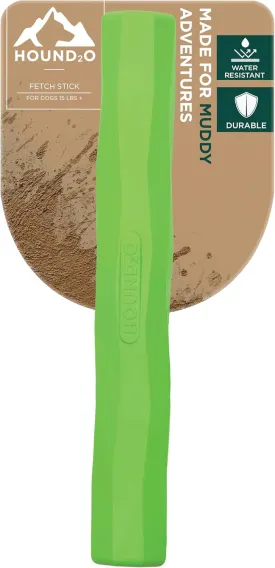 Playology Hound2O Outdoor Dog Toys | Treater Toy Fetch Stick for Dogs | Bright Green Toy Chew Stick | Easy to Clean, & Made from Non-Toxic Rubber Materials