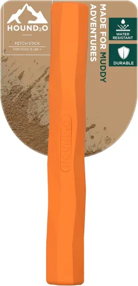 Playology Hound2O Outdoor Dog Toys | Treater Toy Fetch Stick for Dogs | Bright Orange Durable Toy Chew Stick | Easy to Clean & Made from Non-Toxic Materials