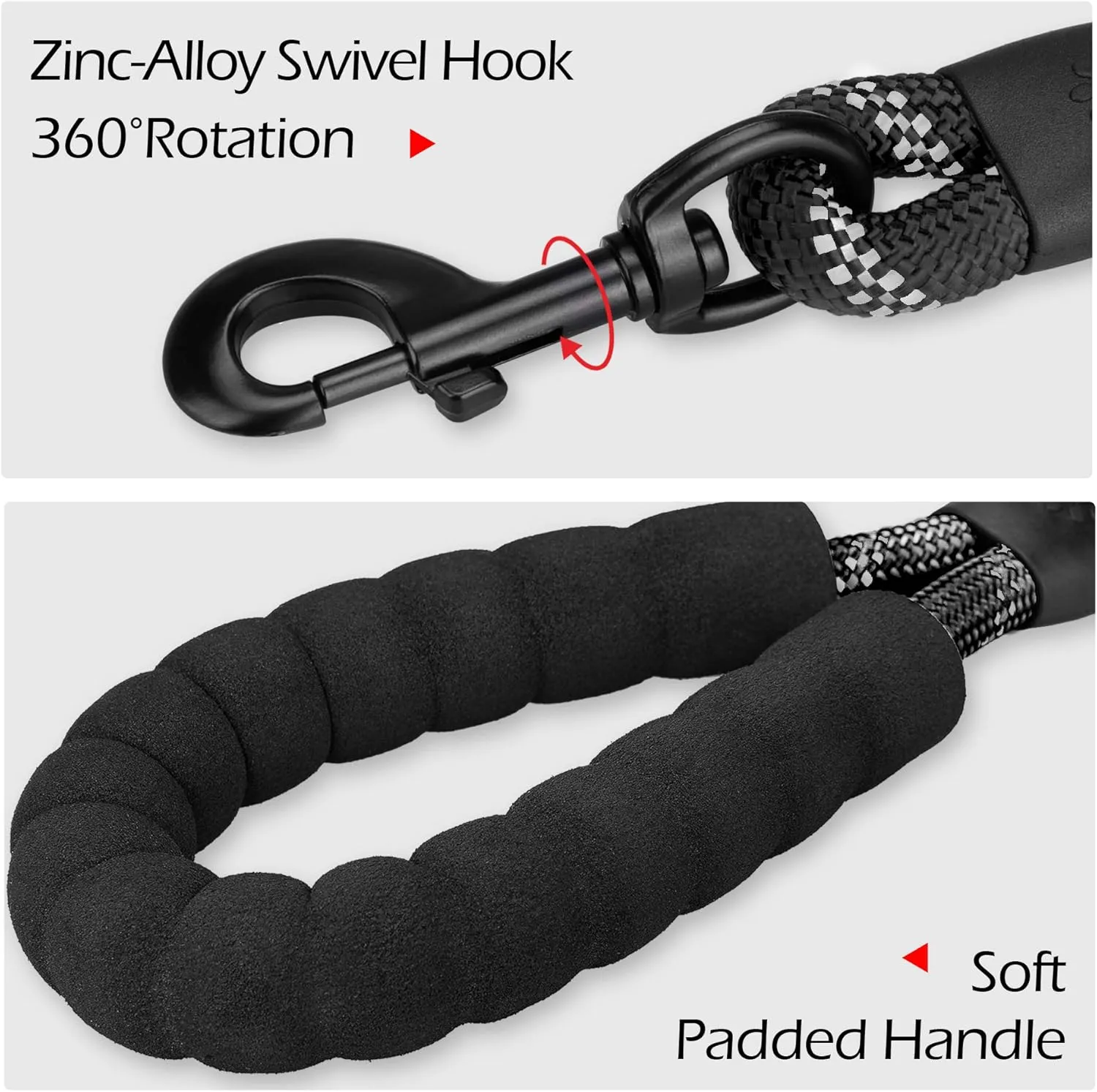PoyPet Dog Harness and Leash Combo, Escape Proof No Pull Vest Harness, with 5 Feet Leash, Reflective Adjustable Soft Padded Pet Harness with Handle for Small to Large Dogs(Black,S)