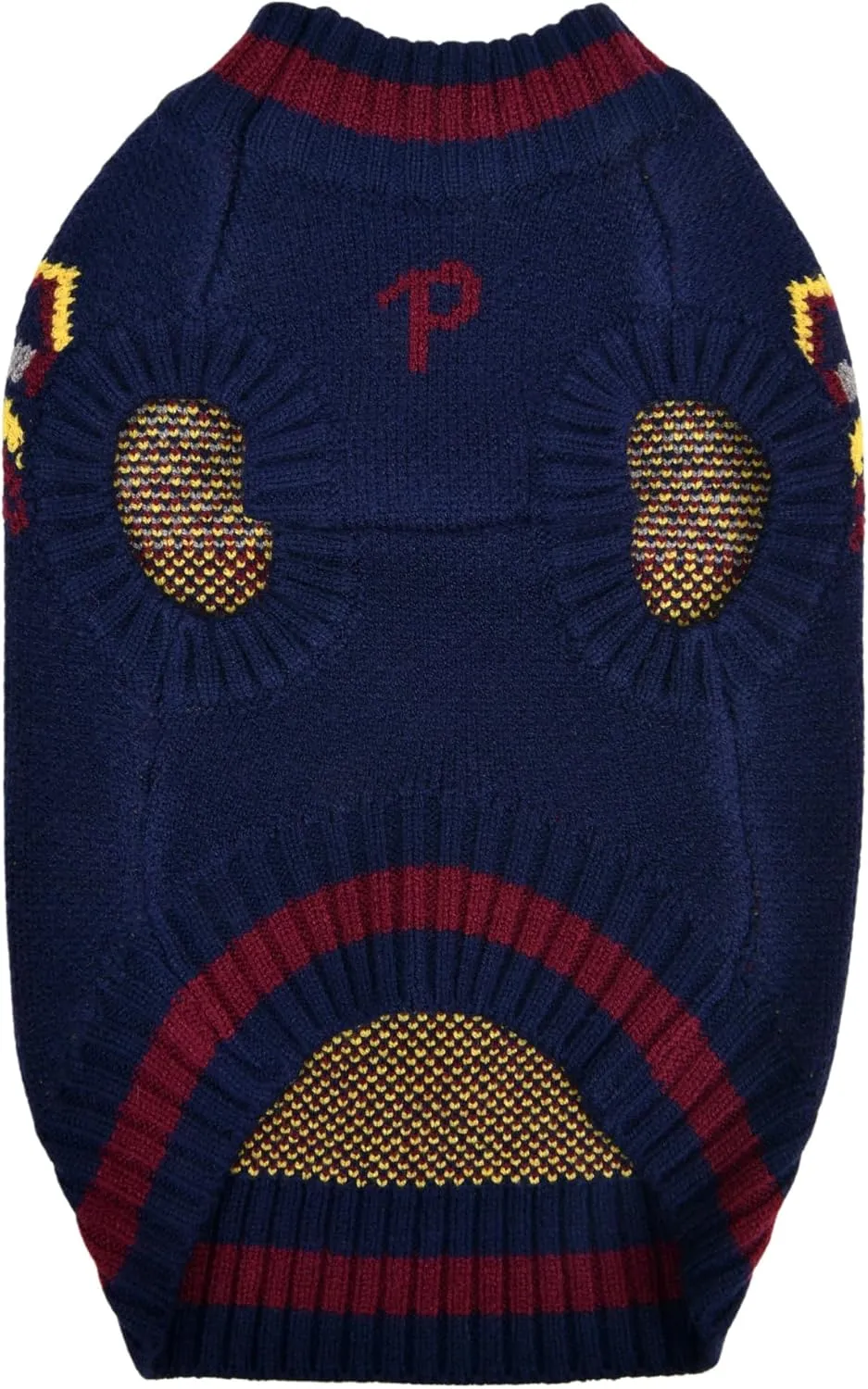 Puppia Kylo Dog Knit Sweater Winter Season for Small and Medium Dogs, Navy, Medium
