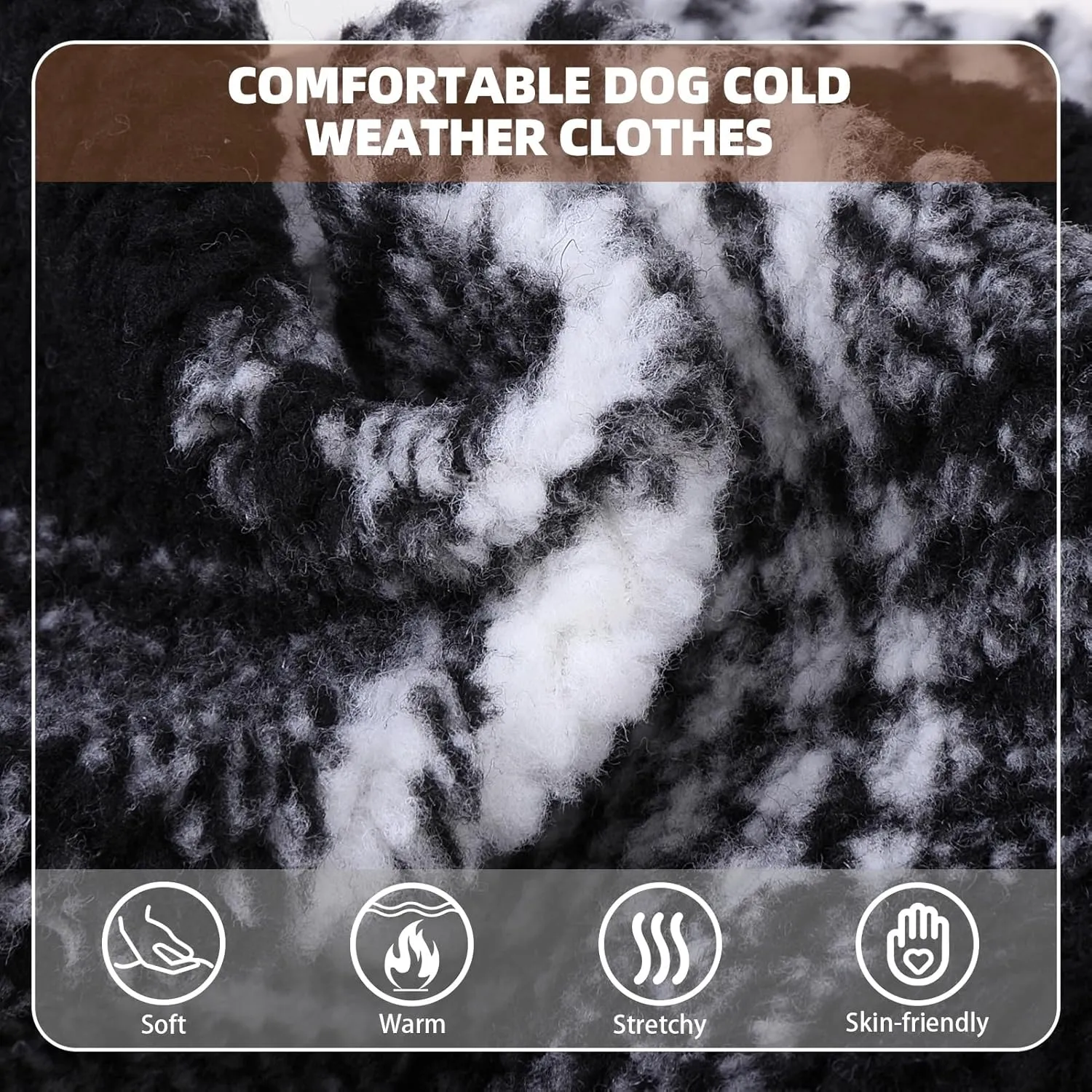 PUPTECK Dog Hoodie Puppy Sweatshirt Warm Dog Sweater Winter Clothes Cold Weather Coats for Small Medium Large Dogs, Black, XS