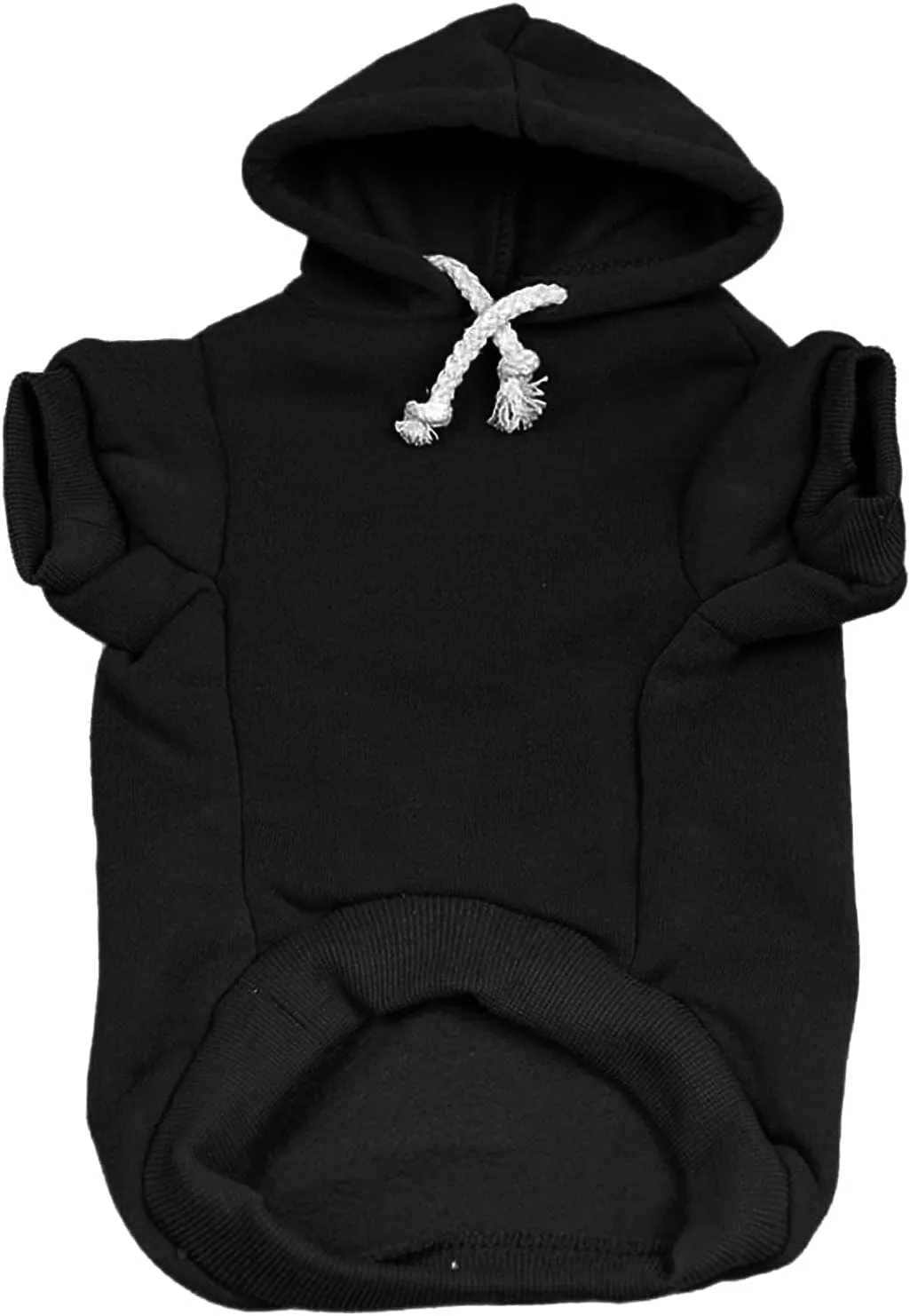 Ring Security Wedding Dog Hoodie Fleece Lined Pullover Sweatshirt with Leash Hole (Black, Medium 433)