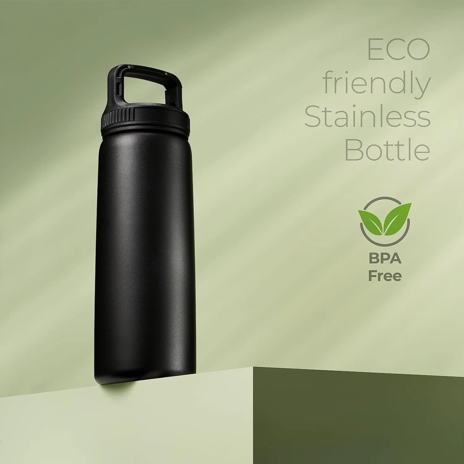 SipX Triple-Insulated Stainless Steel Water Bottle 25oz. With 3 Lids, BPA-Free Reusable Insulated Water Bottle Keeps Cold 24 Hours, Metal Water Bottle Made Of Sustainable Material For Hiking & Biking