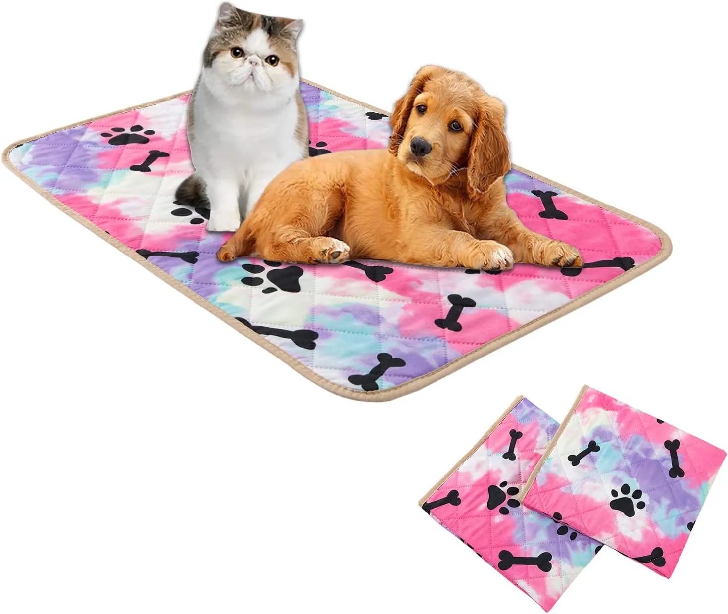 SPXTEX Dog Crate Pads Dog Pee Pads Rugs Washable Dog Pads, Non Slip Puppy Pee Pads for Small Dogs, Waterproof Pet Pad Rug, Dog Whelping Training Pads for Dogs, 1 Piece, 18"x24" Red